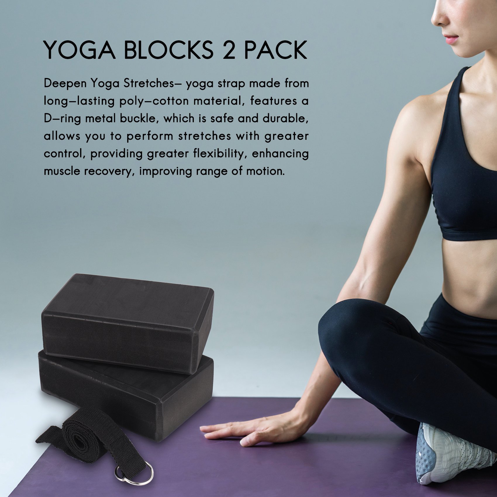 Pilates Yoga Tone - Ensemble de blocs de yoga et