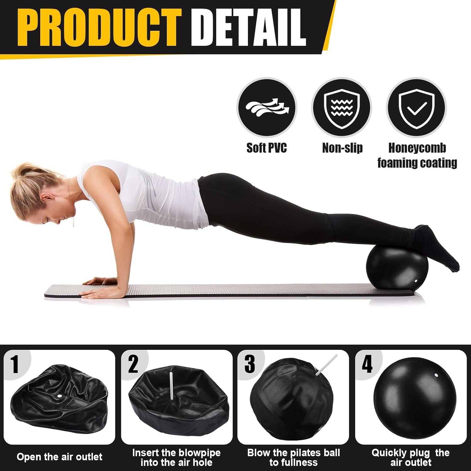 Ensemble de 18 anneaux et ball - Pilates Yoga Tone avis et prix
