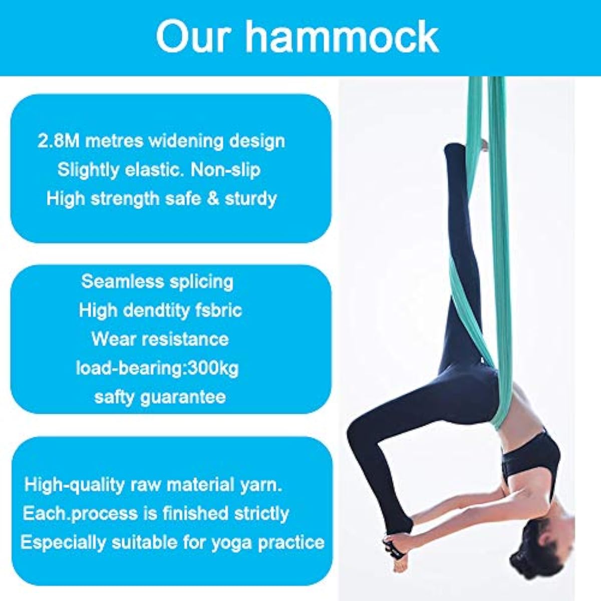 Hamac de yoga aérien 5M x 2.8M - Pilates Yoga Aerial avis et prix